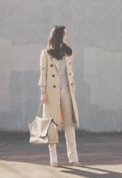 Minimalist Style: Long Blazer and Layered Jewelry