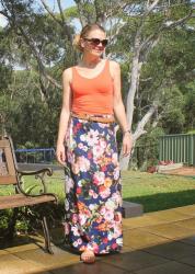 Floral Burda Maxi Skirt