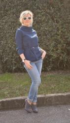 OUTFIT: SKINNY JEANS AND BLUE BLOUSE