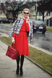 845 ==> Red chiffon dress