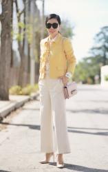 Mellow Yellow: Spring Jacket and Wide-leg Pants