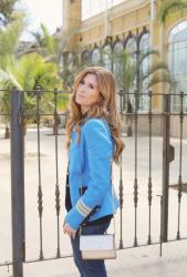 BLUE MILITARY JACKET