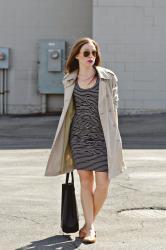 Outfit of the Day | Striped Dress and a Trench Coat