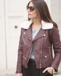 Burgundy Biker