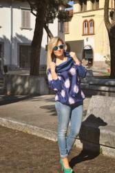 OUTFIT: A SILK PRINTED SHIRT FATTORI AND SKINNY JEANS