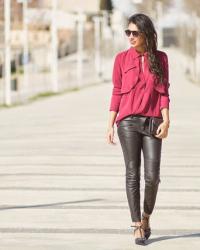The oxblood blouse