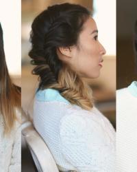 One-Side Messy Fishtail Braid with Swell Beauty, Laguna Beach