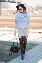 Bluza + wiązana spódnica