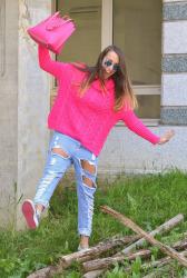 Un outfit rosa fuxia 