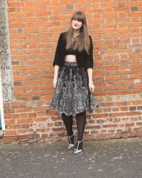 OOTD: Black midi skirt