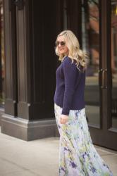 Chunky Knits + Floral Skirts