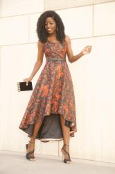 Silk Printed Midi Dress