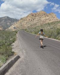 Utility Vest & Denim Outfit at Red Rock Canyon