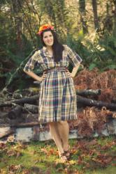 Vintage plaid and a flower crown