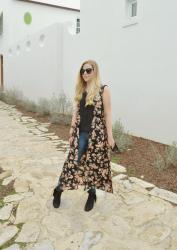 floral maxi vest