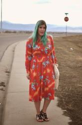 Mermaid Hair + Red Floral