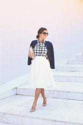 white midi skirt