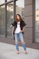 Tee and Ripped Jeans