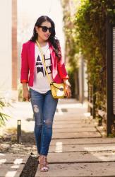 Hot Pink, Black / White + Pop of Yellow