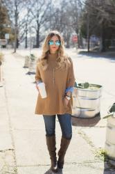 Outfit Post: Chambray + Poncho