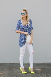 Blue Gingham Tunic