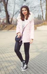 EASTER WALK || CASUAL OUTFIT: PINK PARKA & CONVERSE SHOES
