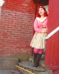 flower crown, peter pan collar, and ~dem boots~