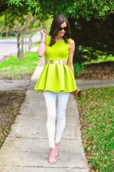 Neon Peplum + WIWW Link-Up