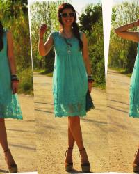 mint lace dress