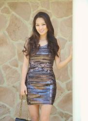 The Metallic Bandage Dress