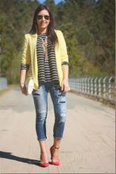 YELLOW AND NAVY