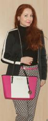 B & W & Hot Pink