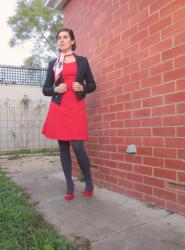 Daily Outfit: Navy and Red