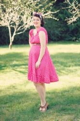 Pink polka-dots and a headscarf