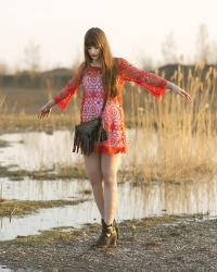 OUTFIT: Coachella Feeling - Coral Lace