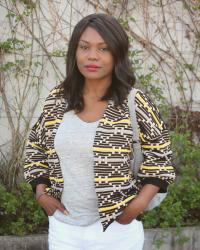 CARDIGAN AND WHITE JEAN 