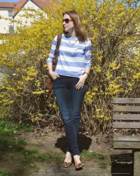 Me-Made-Mittwoch 15. April 2015 - Streifen mit Leomuster  Me-Made-Outfit April 15, 2015 - Stripes with leopard