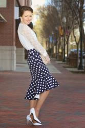 when polka dots marry peplum hem