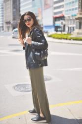 Long khaki skirt