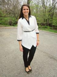 Make it Work: black trim blouse