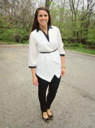 Make it Work: black trim blouse