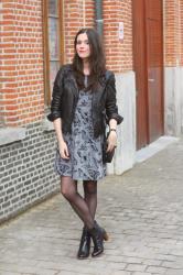 Outfit: Aria Montgomery inspired in leather jacket and butterfly print
