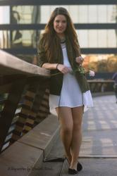 Military look girl.