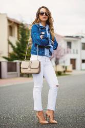 Blue on Blue & White Jeans