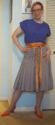 Blue and Orange with Gingham