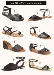 on my list | black sandals