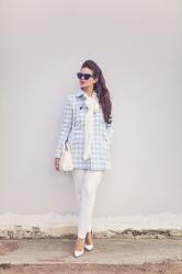 Gingham blue