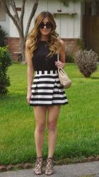 striped skirt