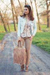 DENIM JACKET & LACE BLOUSE || STYLIZACJA NA MAJÓWKĘ