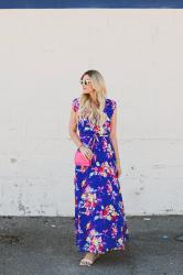 Blue Floral Maxi